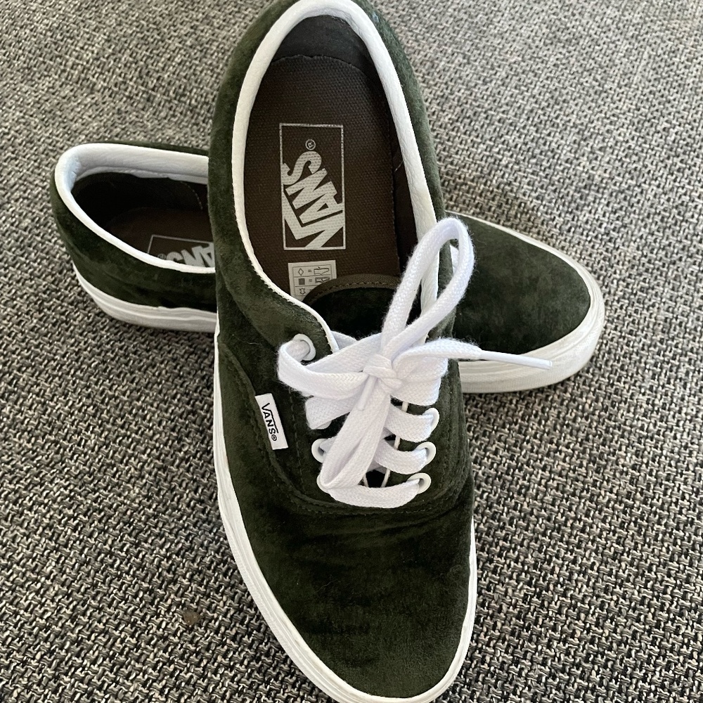 Dark Green Suede Vans